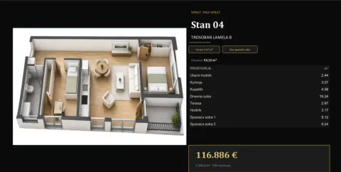Prodaja, trosoban stan, 53m², Adice, Novi Sad Sve Podlokacije - image 7