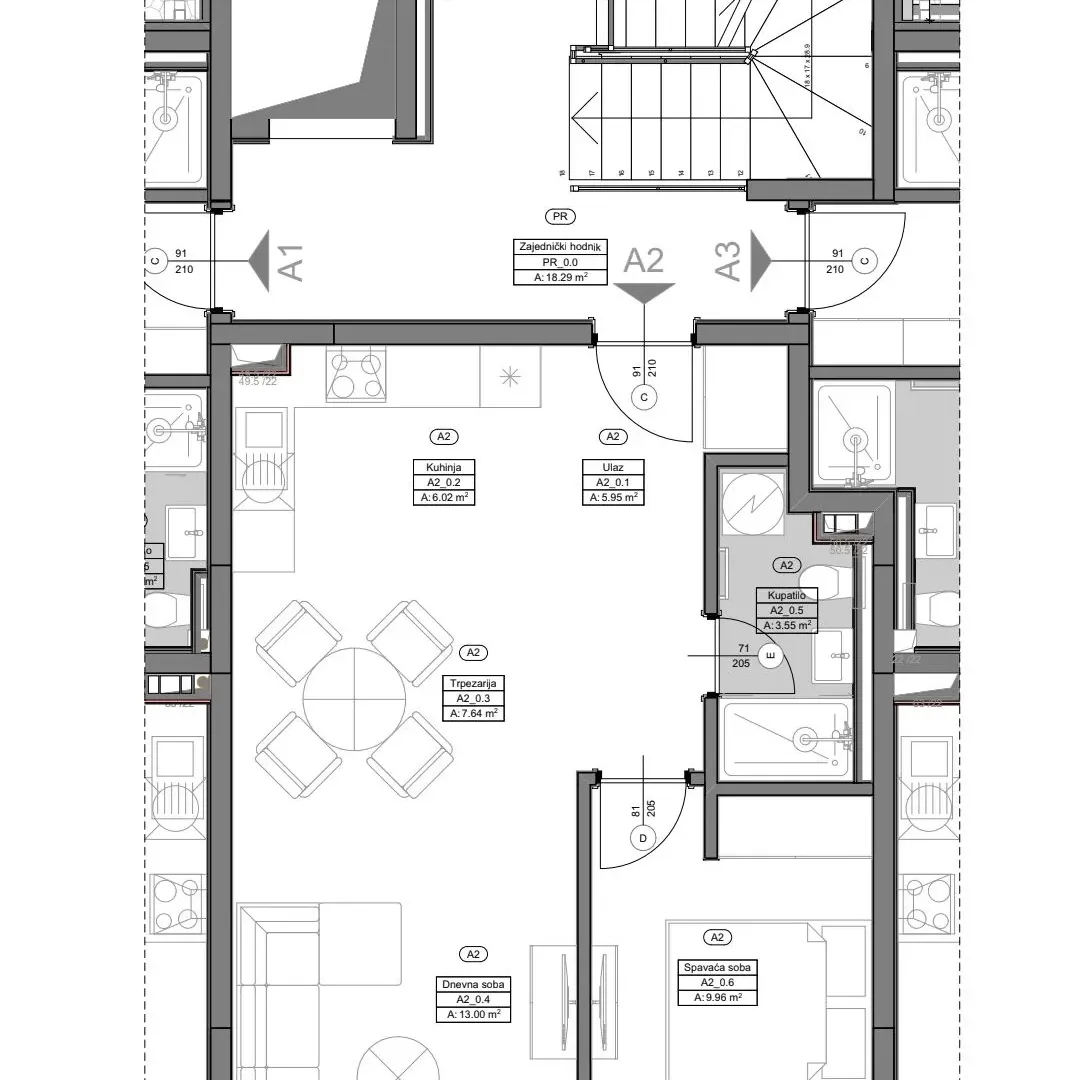 Izdavanje, jednosoban stan, 53m², Pod Kuk, Tivat