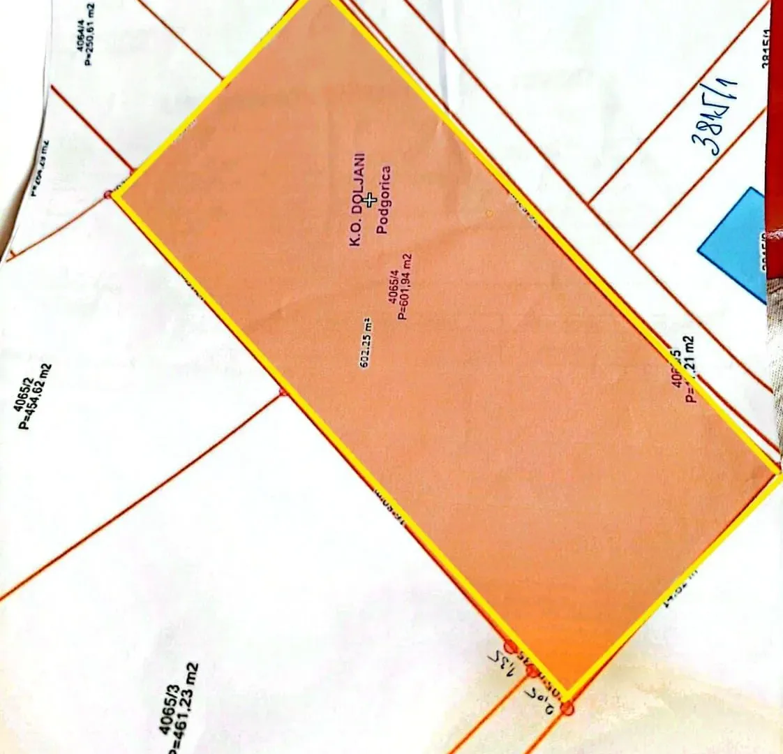 Prodaja, plac, 600m², Doljani, Podgorica