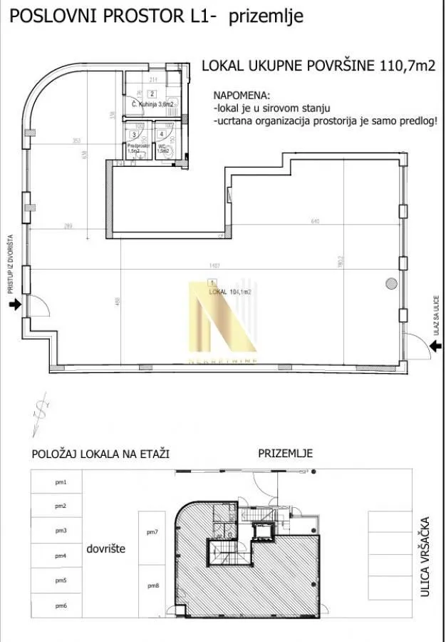 Rent, office space, 105m², Telep, Novi Sad Sve Podlokacije