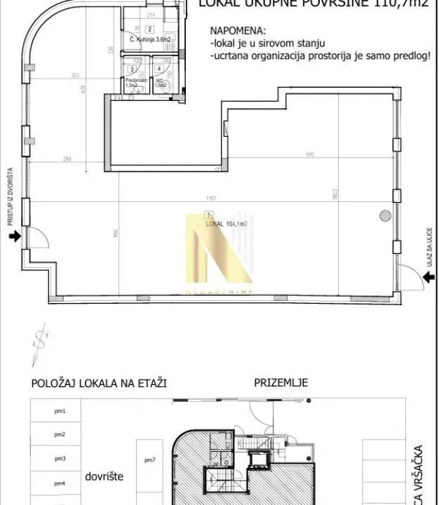 Rent, office space, 105m², Telep, Novi Sad Sve Podlokacije
