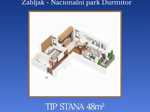 Prodaja, dvosoban stan, 48m², Centar, Žabljak - image 7