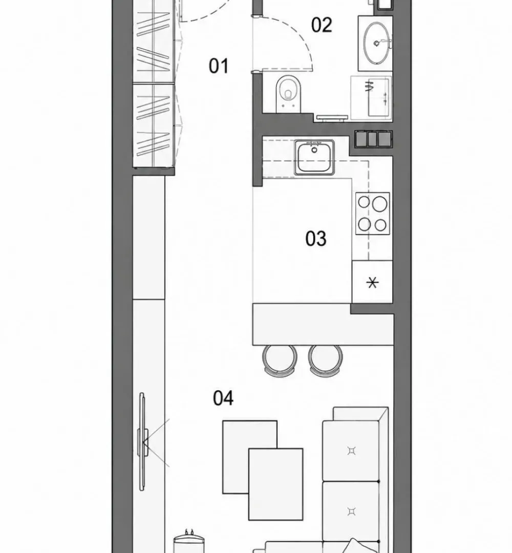 Prodaja, jednosoban stan, 33m², Novi Beograd Blok 65, Novi Beograd Sve Podlokacije