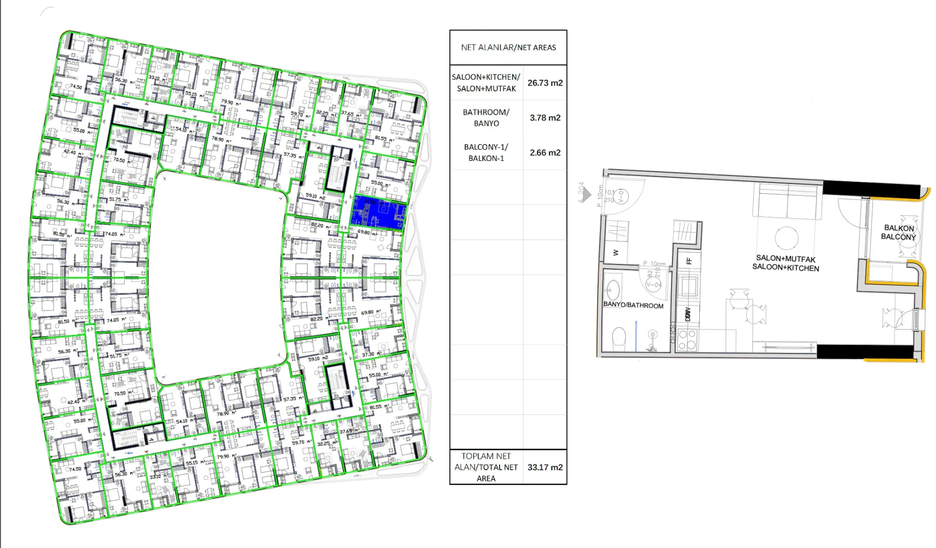 Sale, studio apartment, 33m², Ilino, Bar