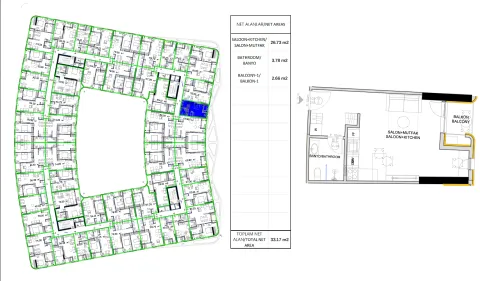 Sale, studio apartment, 33m², Ilino, Bar - image 2