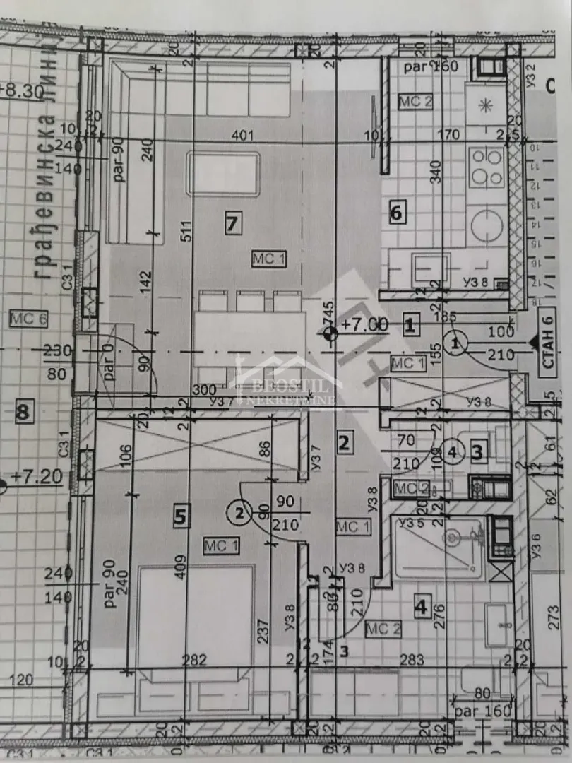 Sale, two bedroom apartment, 62m², Batajnica, Beograd