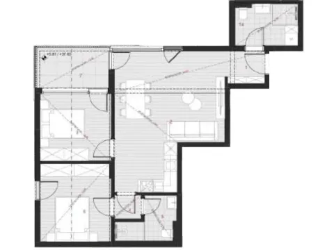 Sale, two bedroom apartment, 72m², Dobrota, Kotor - image 9