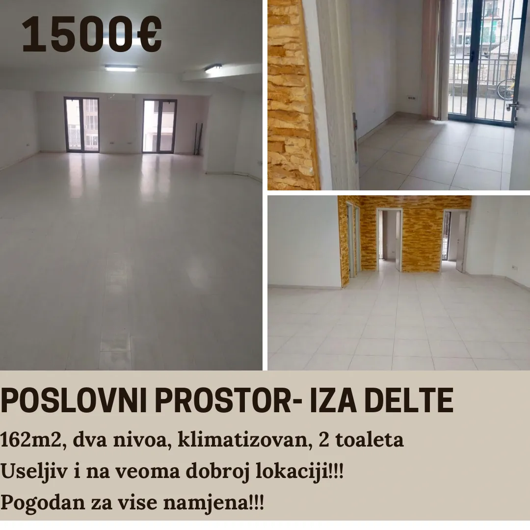 Rent, office space, 162m², 1 maj, Podgorica