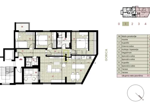 Prodaja, trosoban stan, 92m², Gorica C, Podgorica - image 3