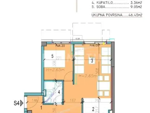 Sale, one bedroom apartment, 45m², Novi Beograd Blok 64, Novi Beograd Sve Podlokacije