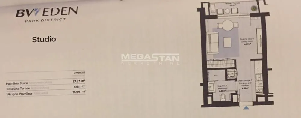 Prodaja, stan, 32m², Savski Venac, Beograd