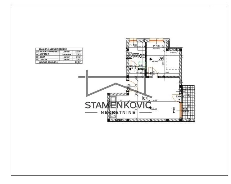 Sale, one bedroom apartment, 37m², Klisa, Novi Sad Sve Podlokacije
