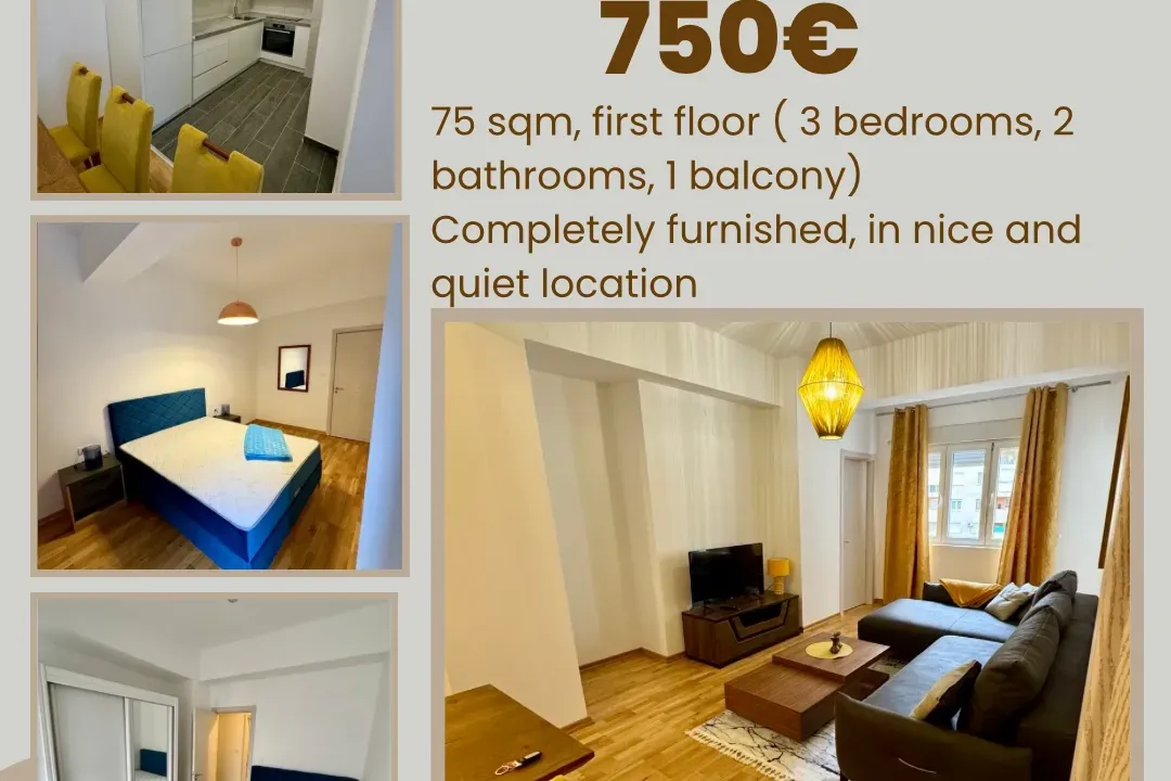 Izdavanje, trosoban stan, 75m², Ljubović, Podgorica