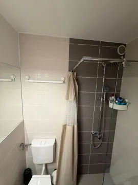 Manje kupatilo sa tuš kabinom i ogledalom. - image 12
