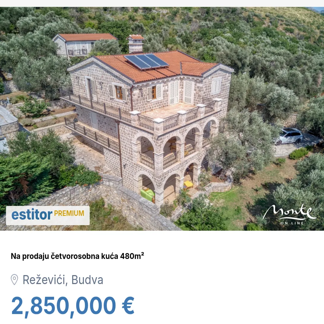 Prodaja, kuća, 480m², Reževići, Budva