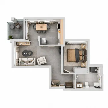 Prodaja, dvosoban stan, 60m², Utjeha, Bar - Plan prostora - image 10