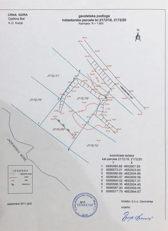 Prodaja, plac, 2500m², Šušanj, Bar