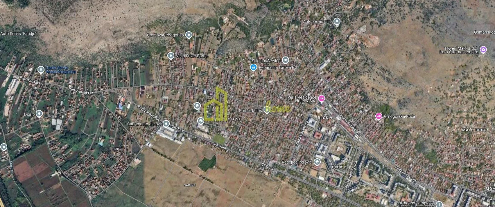 Prodaja, plac, 477m², Tološi, Podgorica