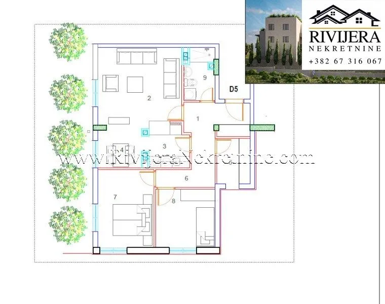 Prodaja, dvosoban stan, 79m², Dobrota, Kotor
