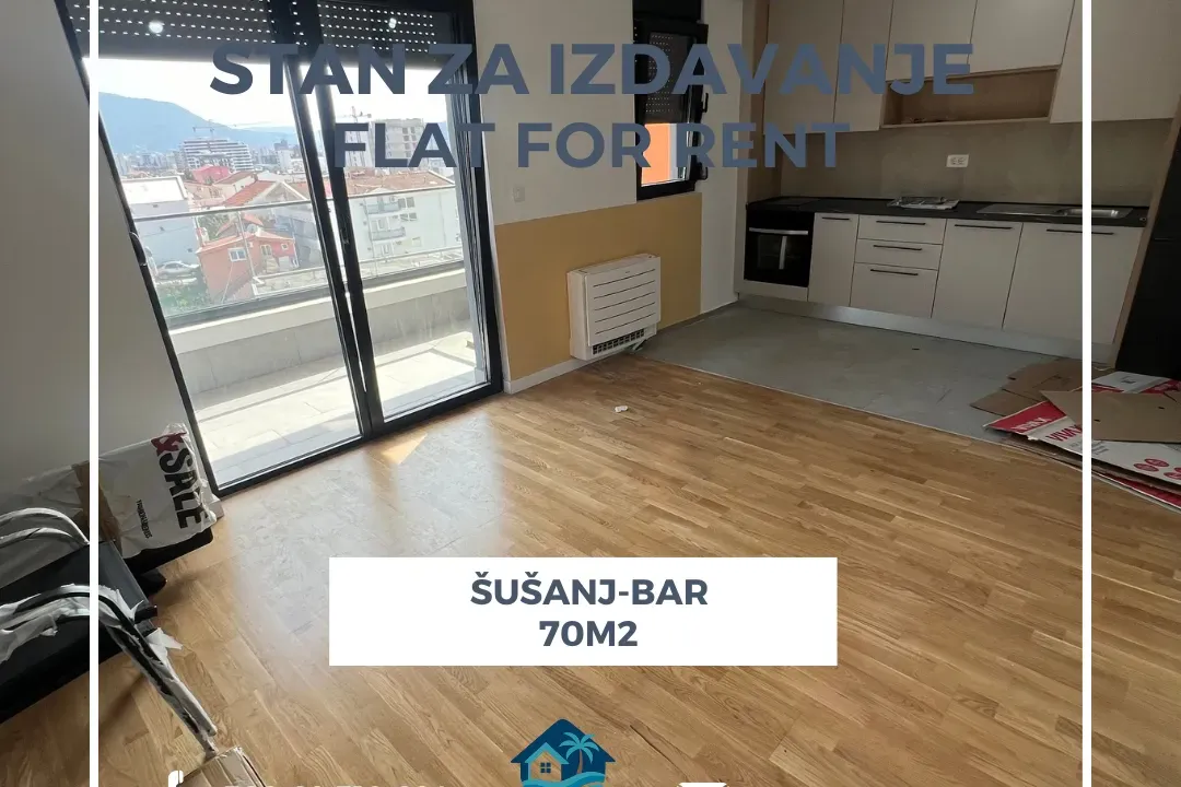 Rent, two bedroom apartment, 70m², Šušanj, Bar