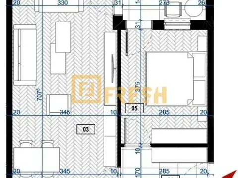 Prodaja, jednosoban stan, 52m², Zabjelo, Podgorica - image 6