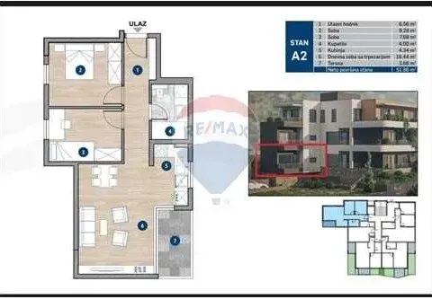 Prodaja, dvosoban stan, 52m², Dobrota, Kotor - image 6