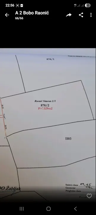 Sale, land lot, 7329m², Njegovuđa, Žabljak
