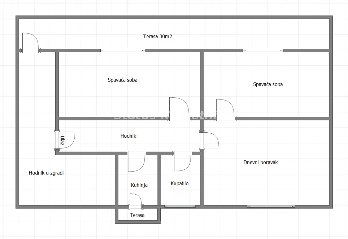Sale, one bedroom apartment, 54m², Centar, Novi Sad