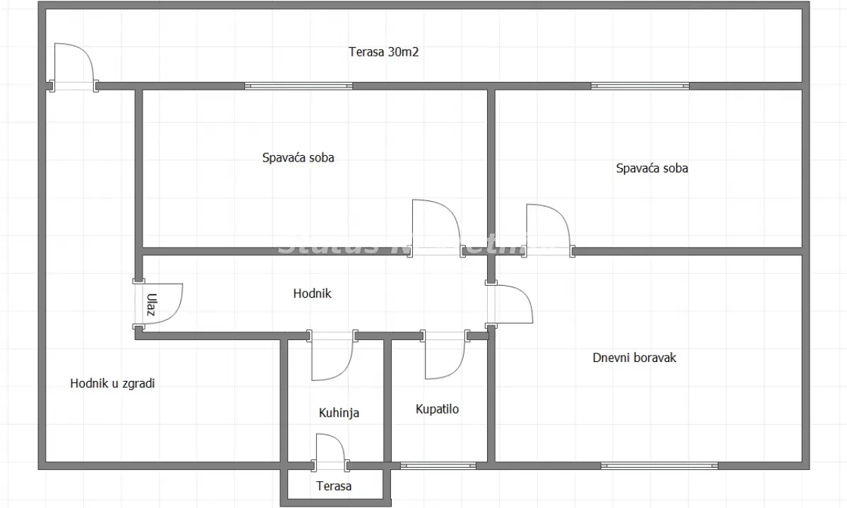 Sale, one bedroom apartment, 54m², Centar, Novi Sad