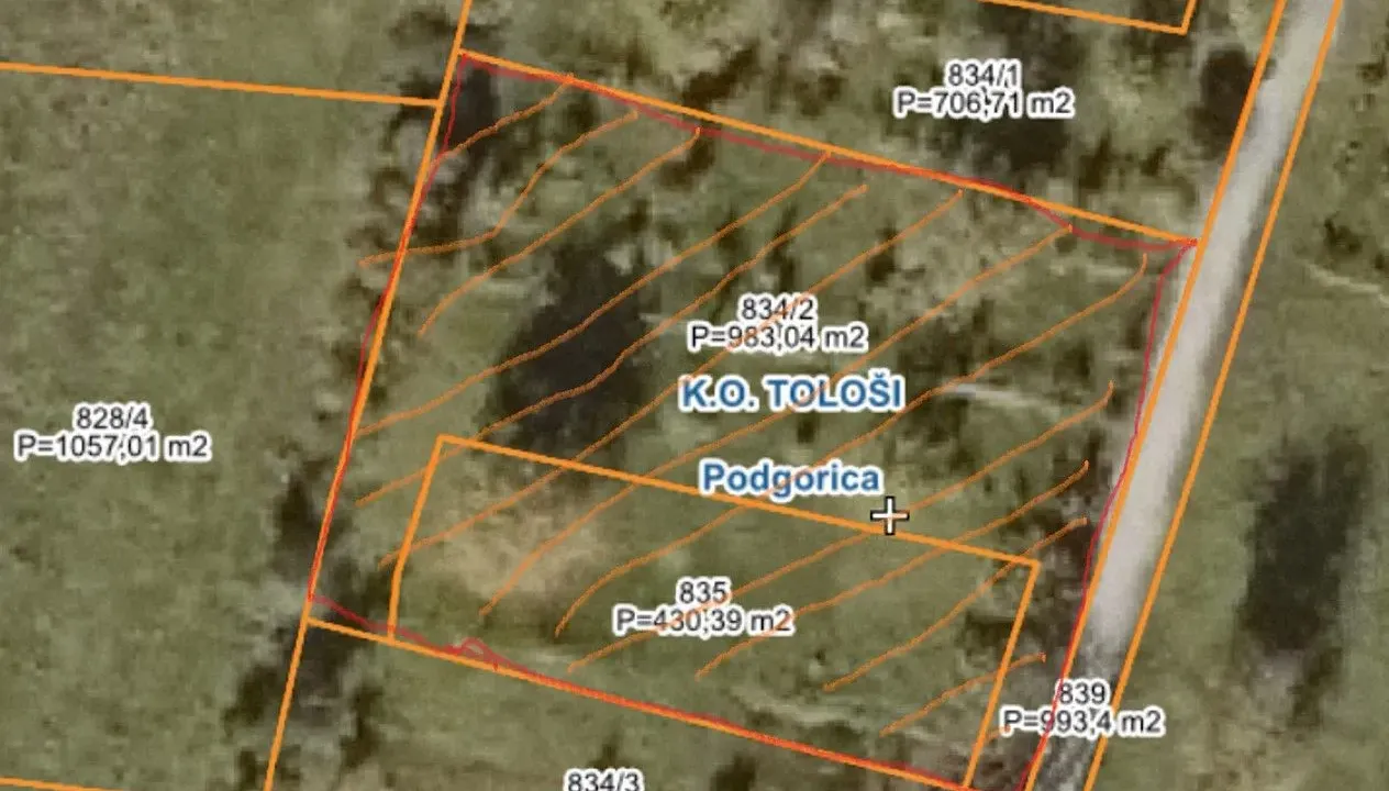 Sale, land lot, 1357m², Tološi, Podgorica