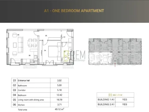 Prodaja, jednosoban stan, 49m², Risan, Kotor - image 12
