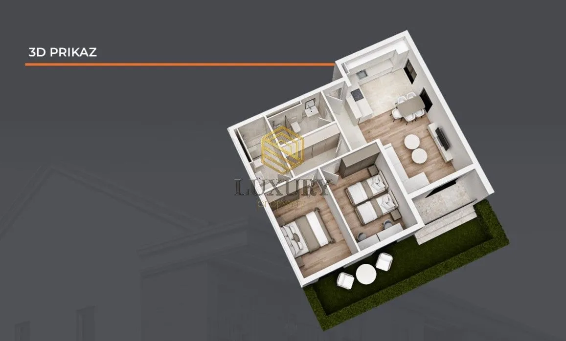 Prodaja, dvosoban stan, 70m², Gornja Gorica, Podgorica