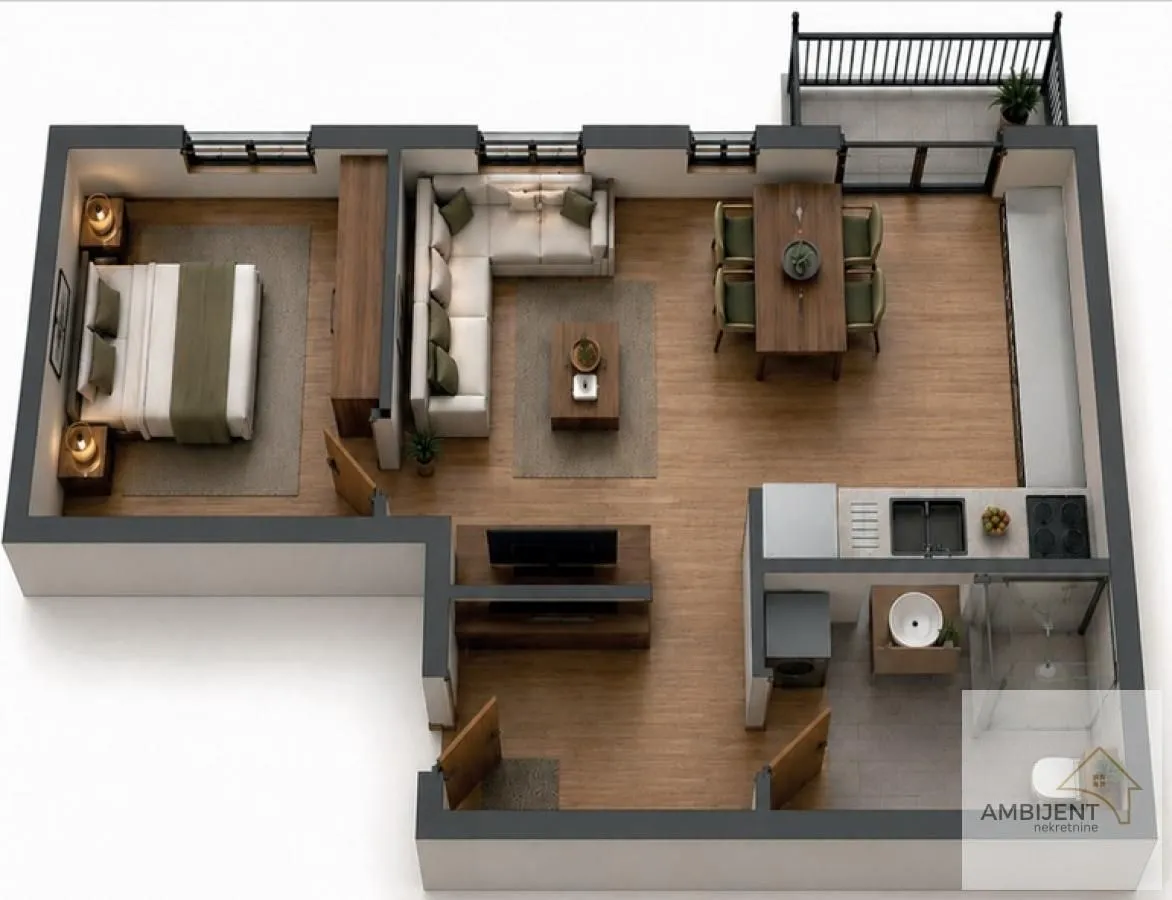Sale, two bedroom apartment, 41m², Dušanovac, Voždovac Sve Podlokacije