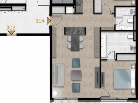 Prodaja, dvosoban stan, 95m², Tivat, Crna Gora