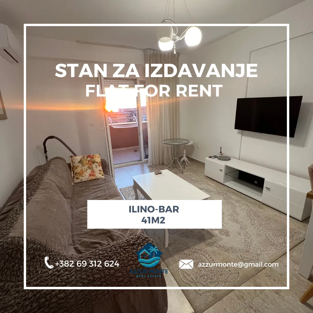 Rent, one bedroom apartment, 41m², Ilino, Bar
