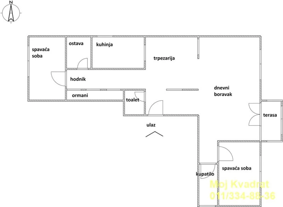 Sale, three bedroom apartment, 93m², Bogoslovija, Palilula Sve Podlokacije