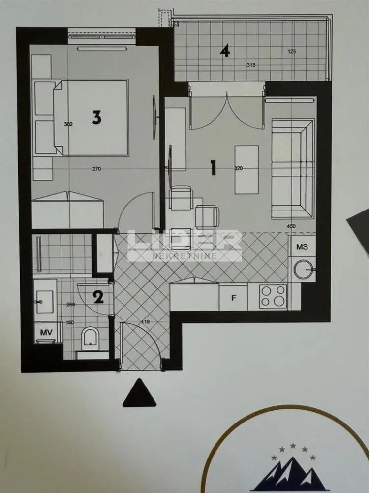 Prodaja, dvosoban stan, 36m², Centar, Čajetina