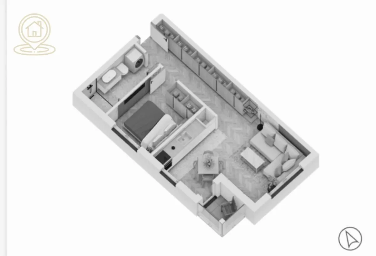 Sale, two bedroom apartment, 53m², Petrovaradin, Novi Sad