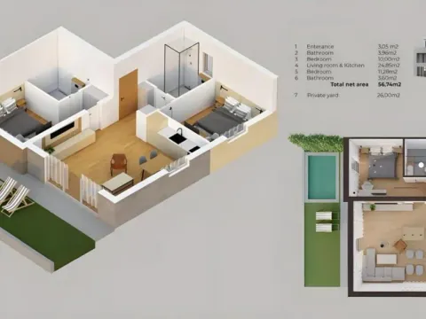 Prodaja, jednosoban stan, 55m², Stoliv, Kotor - image 12