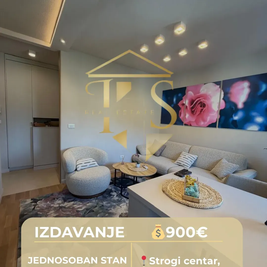 Rent, one bedroom apartment, 45m², Centar, Tivat