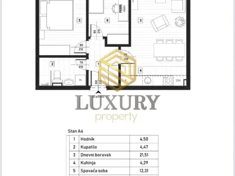Sale, two bedroom apartment, 62m², Zagorič, Podgorica - image 1