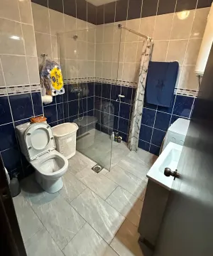 Manje kupatilo sa tuš kabinom, WC šoljom i umivaonikom. - image 9