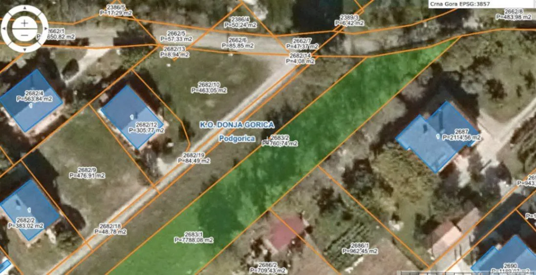 Prodaja, plac, 1500m², Donja Gorica, Podgorica