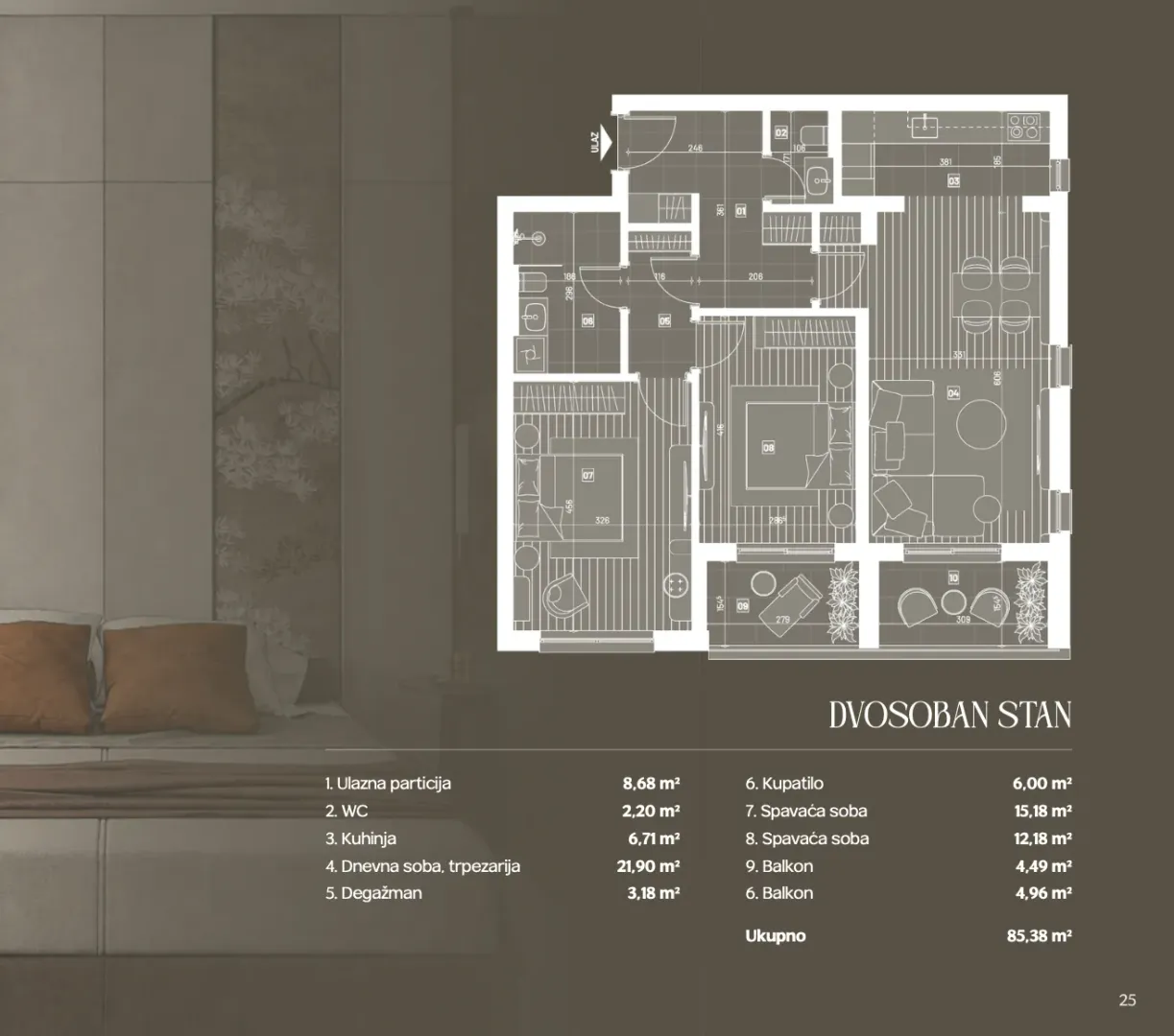 Sale, two bedroom apartment, 85m², Ilino, Bar