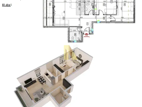 Sale, two bedroom apartment, 40m², Sremska Kamenica, Petrovaradin - image 5
