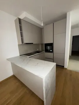 Moderna kuhinja sa ugradnim elementima i šankom. - image 8