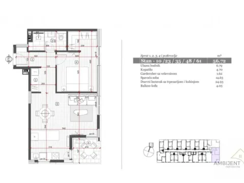 Prodaja, dvosoban stan, 56m², Nova Pazova, Stara Pazova - image 8