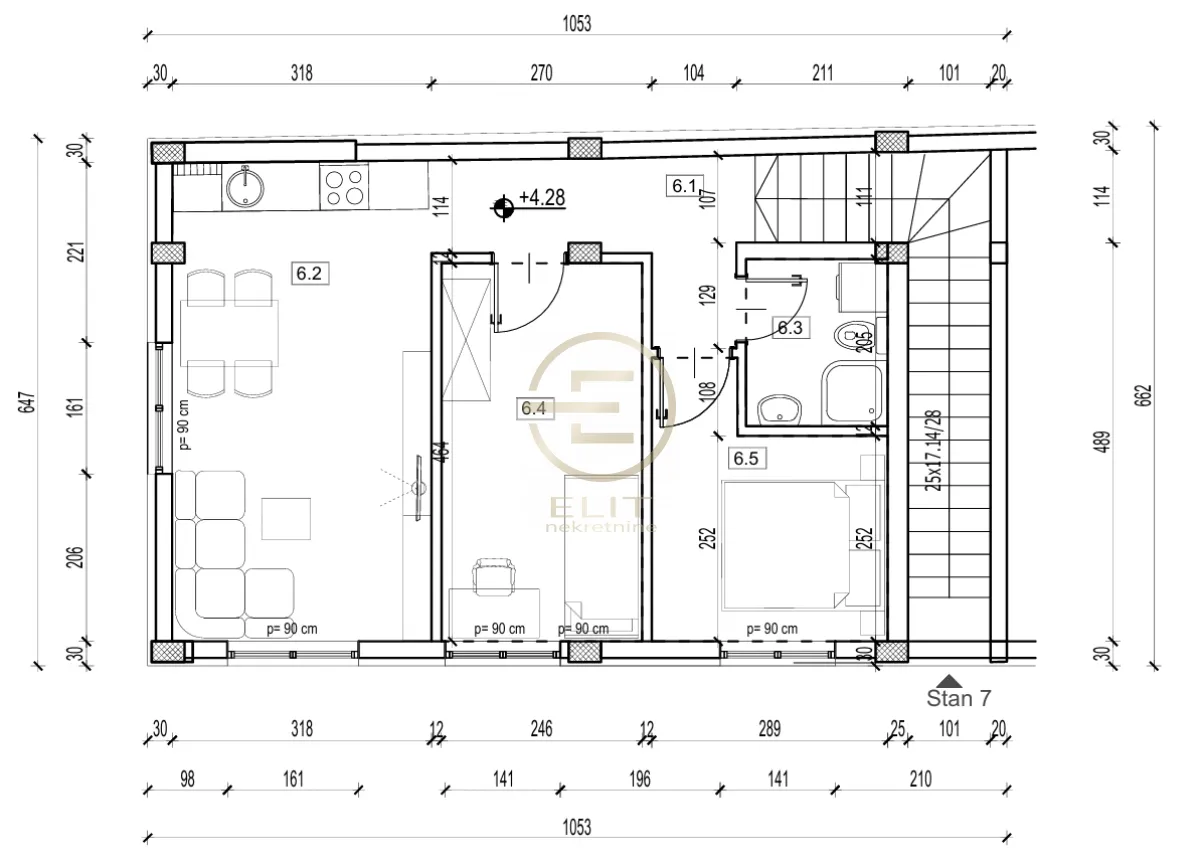Sale, two bedroom apartment, 56m², Telep, Novi Sad Sve Podlokacije