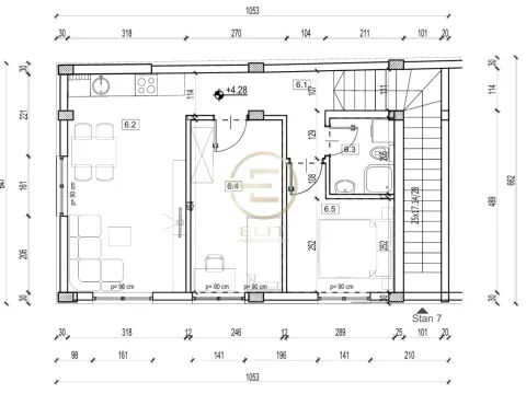 Sale, two bedroom apartment, 56m², Telep, Novi Sad Sve Podlokacije - image 1