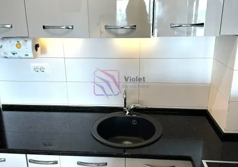 Detalj kuhinje sa sudoperom, radnom pločom i gornjim elementima. - image 7